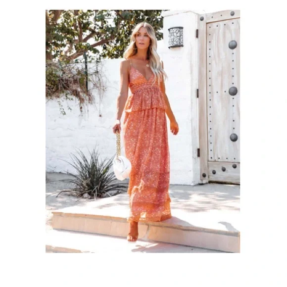 vici orange dress Vici orange maxi dress